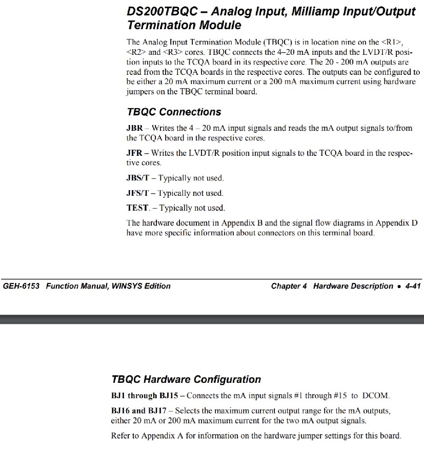 First Page Image of DS200TBQCG1 Data Sheet GEH-5163.pdf